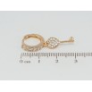 Серьги Xuping Позолота 18K подвески на колечках Ключики-сердечки с цирконием фото №2