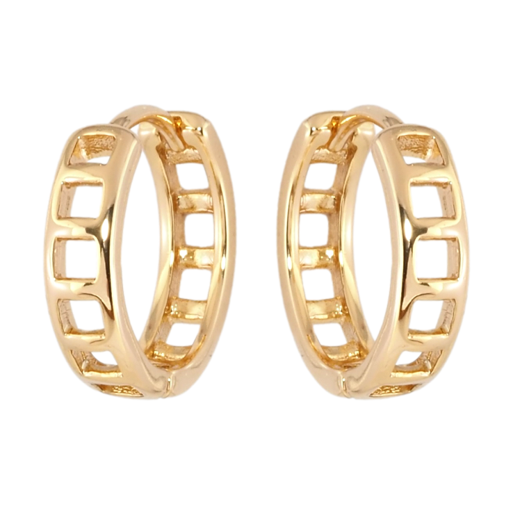 Серьги Xuping Позолота 18K колечки Резной узор фото №13