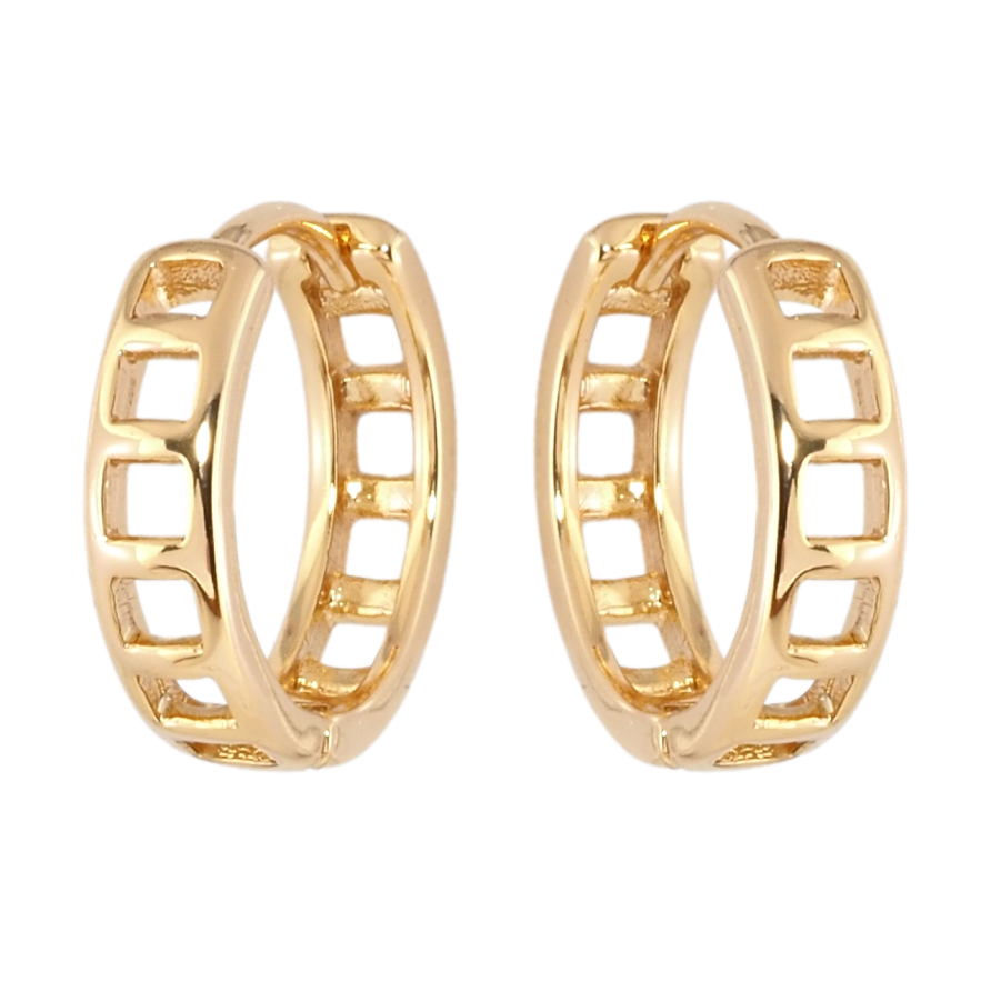 Серьги Xuping Позолота 18K колечки Резной узор фото №1 Серьги Xuping Позолота 18K колечки Резной узор фото №1