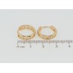 Серьги Xuping Позолота 18K колечки Резной узор фото №2 Серьги Xuping Позолота 18K колечки Резной узор фото №2