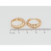 Сережки Xuping Позолота 18K колечка Візерунок з напиленням фото №2 Сережки Xuping Позолота 18K колечка Візерунок з напиленням фото №2