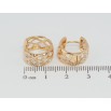 Сережки Xuping Позолота 18K колечка Візерунок з цирконієм фото №2 Сережки Xuping Позолота 18K колечка Візерунок з цирконієм фото №2