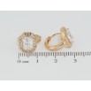Серьги Xuping Позолота 18K колечки Фианиты в обрамлении циркония фото №2 Серьги Xuping Позолота 18K колечки Фианиты в обрамлении циркония фото №2