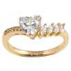 Каблучка Xuping Позолота 18K Кришталеве серце фото №3