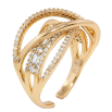 Кольцо Xuping Позолота 18K Декоративный узор из дорожек циркония фото №2 Кольцо Xuping Позолота 18K Декоративный узор из дорожек циркония фото №2