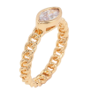 Кольцо Xuping Позолота 18K Узор цепочка с фианитом фото №2 Кольцо Xuping Позолота 18K Узор цепочка с фианитом фото №2