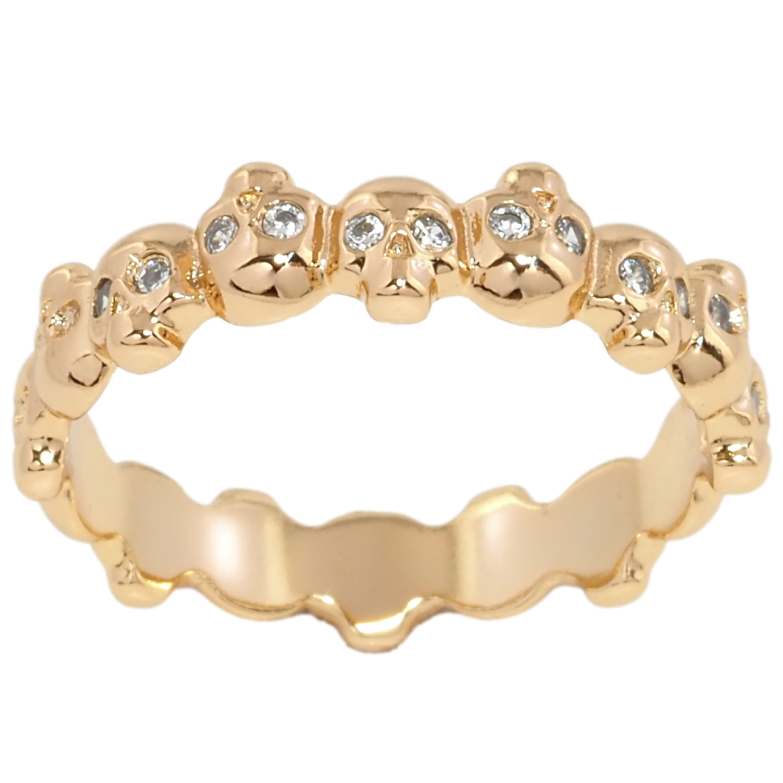 Каблучка Xuping Позолота 18K Черепа з цирконієм фото №10 Каблучка Xuping Позолота 18K Черепа з цирконієм фото №10