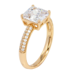 Каблучка Xuping Позолота 18K Фіаніт, 8х8мм фото №2