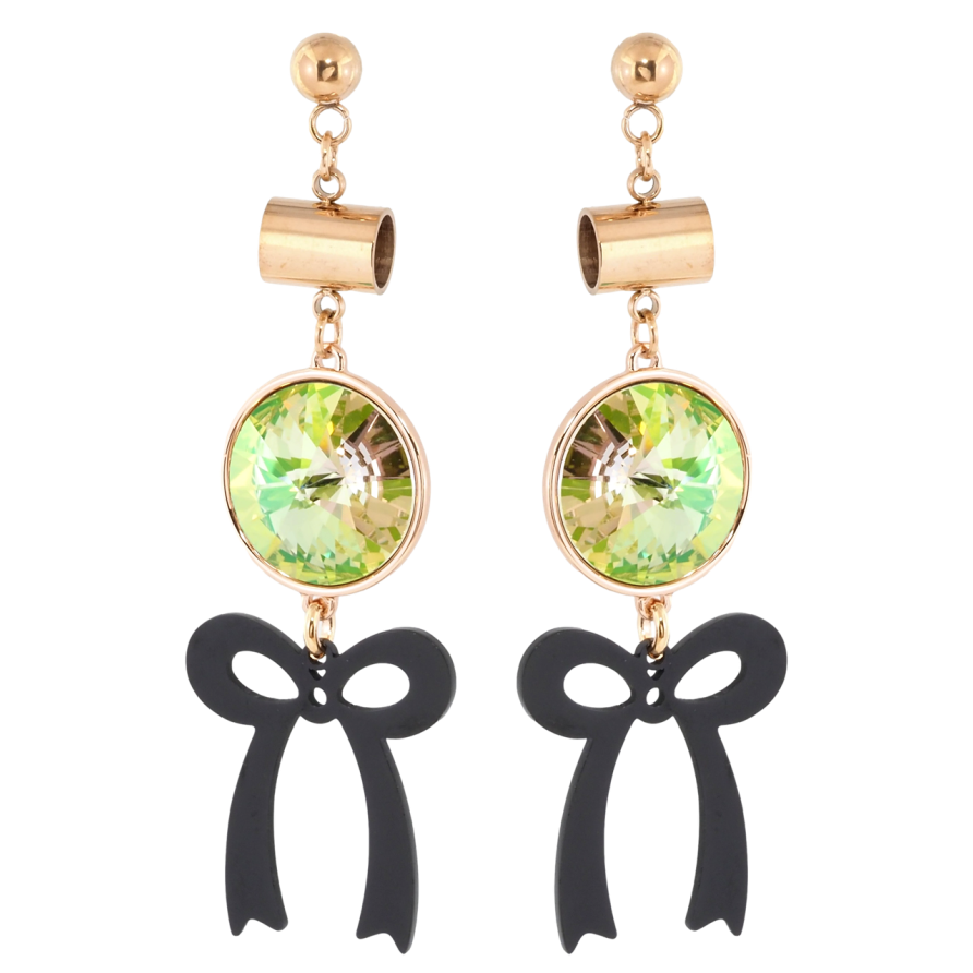 Сережки Xuping колір РВ з кристалами Swarovski пусети Конусний Кристал з Підвіскою Бантик фото №1 Сережки Xuping колір РВ з кристалами Swarovski пусети Конусний Кристал з Підвіскою Бантик фото №1