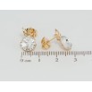 Сережки Xuping колір 18K з кристалами Swarovski пусети Конусний кристал в оправі з метеликом ø 9мм фото №2 Сережки Xuping колір 18K з кристалами Swarovski пусети Конусний кристал в оправі з метеликом ø 9мм фото №2