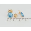 Сережки Xuping колір 18K з кристалами Swarovski пусети Кристал Rivoli колір Aquamarine з метеликом ø 9мм фото №2 Сережки Xuping колір 18K з кристалами Swarovski пусети Кристал Rivoli колір Aquamarine з метеликом ø 9мм фото №2