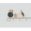 Сережки Xuping колір 18K з кристалами Swarovski пусети Синій Куполоподібний Кристал і Круг фото №2 Сережки Xuping колір 18K з кристалами Swarovski пусети Синій Куполоподібний Кристал і Круг фото №2