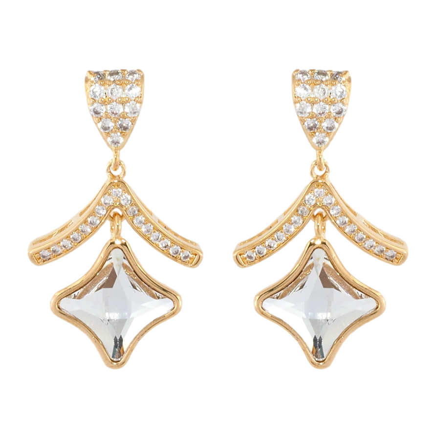 Сережки Xuping колір 18K з кристалами Swarovski пусети Декоративна Підвіска з Фігурним Кристалом фото №1 Сережки Xuping колір 18K з кристалами Swarovski пусети Декоративна Підвіска з Фігурним Кристалом фото №1