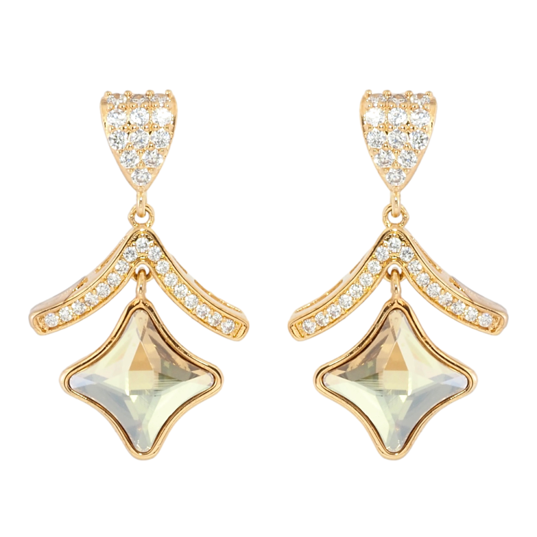Сережки Xuping колір 18K з кристалами Swarovski пусети Декоративна підвіска з з фігурним кристалом фото №6 Сережки Xuping колір 18K з кристалами Swarovski пусети Декоративна підвіска з з фігурним кристалом фото №6