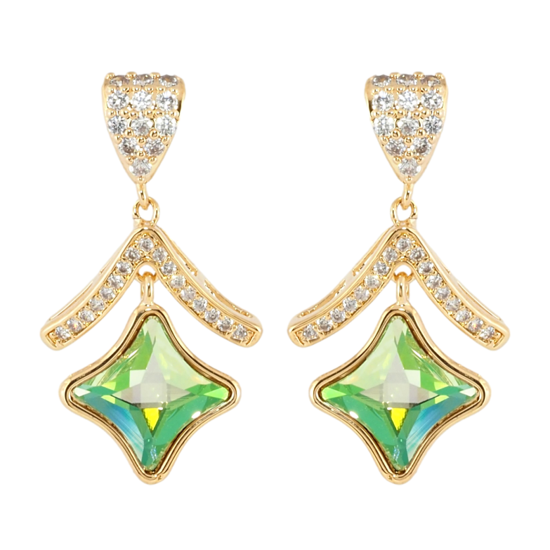Сережки Xuping колір 18K з кристалами Swarovski пусети Декоративна підвіска з фігурним кристалом фото №3 Сережки Xuping колір 18K з кристалами Swarovski пусети Декоративна підвіска з фігурним кристалом фото №3