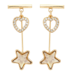 Сережки Xuping колір 18K з кристалами Swarovski пусети Сердечко та Кристал Зірочка фото №2 Сережки Xuping колір 18K з кристалами Swarovski пусети Сердечко та Кристал Зірочка фото №2