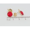 Сережки Xuping колір 18K з кристалами Swarovski пусети Кристал Light Siam з метеликом фото №2