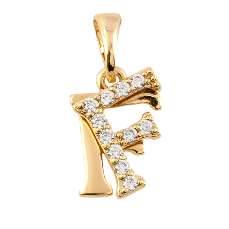 Кулон Xuping Позолота 18K Буква F с цирконием для цепочки до 5мм фото №18 Кулон Xuping Позолота 18K Буква F с цирконием для цепочки до 5мм фото №18