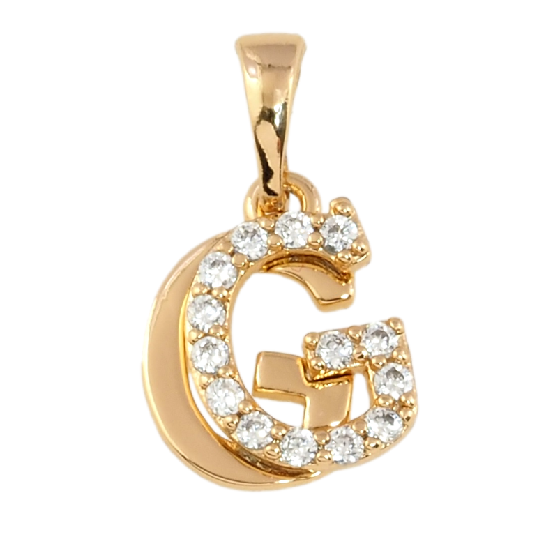 Кулон Xuping Позолота 18K Літера G з цирконієм фото №12 Кулон Xuping Позолота 18K Літера G з цирконієм фото №12
