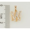 Кулон Xuping Позолота 18K Буква W с цирконием фото №2