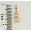 Кулон дитячий Xuping Позолота 18K Цифра 5 з цирконієм для ланцюжка до 5мм фото №2 Кулон дитячий Xuping Позолота 18K Цифра 5 з цирконієм для ланцюжка до 5мм фото №2