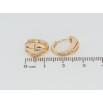 Сережки Xuping Позолота 18K колечки Декоративні з вертикальними вирізами фото №2