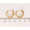 Сережки Xuping Позолота 18K колечки Декоративний різьблений орнамент із напиленням фото №2 Сережки Xuping Позолота 18K колечки Декоративний різьблений орнамент із напиленням фото №2