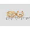 Сережки Xuping Позолота 18K колечки Декоративний різьблений орнамент фото №2 Сережки Xuping Позолота 18K колечки Декоративний різьблений орнамент фото №2