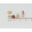 Серьги Xuping Позолота 18K пусеты Красный фианит с дорожкой циркония фото №2 Серьги Xuping Позолота 18K пусеты Красный фианит с дорожкой циркония фото №2