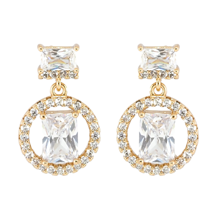 Серьги Xuping Позолота 18K пусеты Кристальные подвески фото №10 Серьги Xuping Позолота 18K пусеты Кристальные подвески фото №10