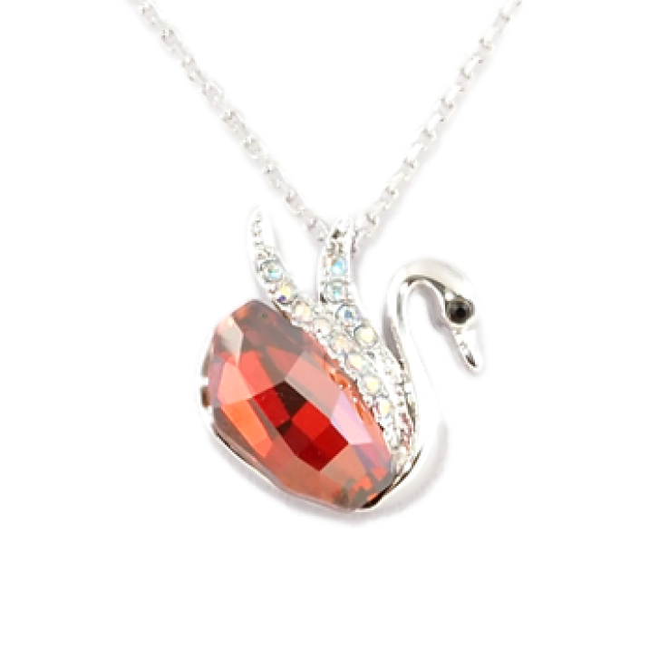 Кулон Xuping колір Родій із кристалами Swarovski на ланцюжку Лебідь Вставка Червоний Кристал довжина 38,5-43,5см х фото №22 Кулон Xuping колір Родій із кристалами Swarovski на ланцюжку Лебідь Вставка Червоний Кристал довжина 38,5-43,5см х фото №22