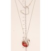 Кулон Xuping цвет Родий с кристаллами Swarovski на цепочке Лебедь Вставка Красный Кристалл длина 38,5-43,5см фото №5 Кулон Xuping цвет Родий с кристаллами Swarovski на цепочке Лебедь Вставка Красный Кристалл длина 38,5-43,5см фото №5