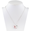 Кулон Xuping цвет Родий с кристаллами Swarovski на цепочке Лебедь Вставка Розовый Кристалл длина 38,5-43,5см фото №2