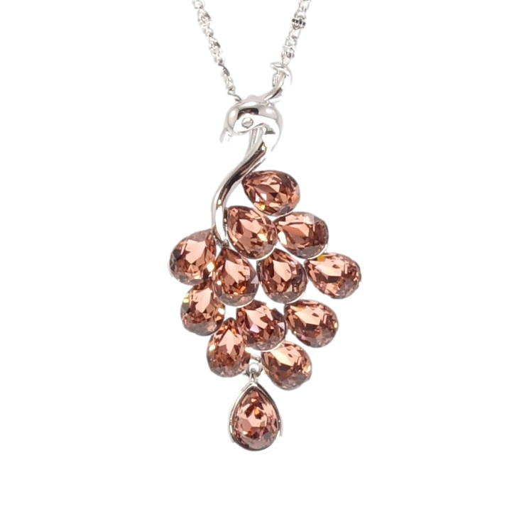 Кулон Xuping цвет Родий с кристаллами Swarovski на цепочке Павлин длина 45-50 см фото №17 Кулон Xuping цвет Родий с кристаллами Swarovski на цепочке Павлин длина 45-50 см фото №17