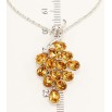 Кулон Xuping цвет Родий с кристаллами Swarovski на цепочке Павлин Светло-Коричневые Кристаллы длина 45-50 см фото №3 Кулон Xuping цвет Родий с кристаллами Swarovski на цепочке Павлин Светло-Коричневые Кристаллы длина 45-50 см фото №3