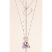 Кулон Xuping цвет Родий с кристаллами Swarovski на цепочке Сердечко и Треугольный Кристалл длина 40-45см фото №5 Кулон Xuping цвет Родий с кристаллами Swarovski на цепочке Сердечко и Треугольный Кристалл длина 40-45см фото №5