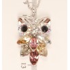 Кулон Xuping колір Родій із кристалами Swarovski на ланцюжку Сова Різнокольорові Кристали довжина 39-44см х 1,5мм фото №3 Кулон Xuping колір Родій із кристалами Swarovski на ланцюжку Сова Різнокольорові Кристали довжина 39-44см х 1,5мм фото №3