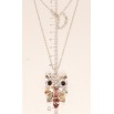 Кулон Xuping колір Родій із кристалами Swarovski на ланцюжку Сова Різнокольорові Кристали довжина 39-44см х 1,5мм фото №5 Кулон Xuping колір Родій із кристалами Swarovski на ланцюжку Сова Різнокольорові Кристали довжина 39-44см х 1,5мм фото №5