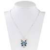 Кулон Xuping колір Родій із кристалами Swarovski на ланцюжку Сова Кристали в Синіх Відтінках довжина 39-45см х 1,5мм фото №2
