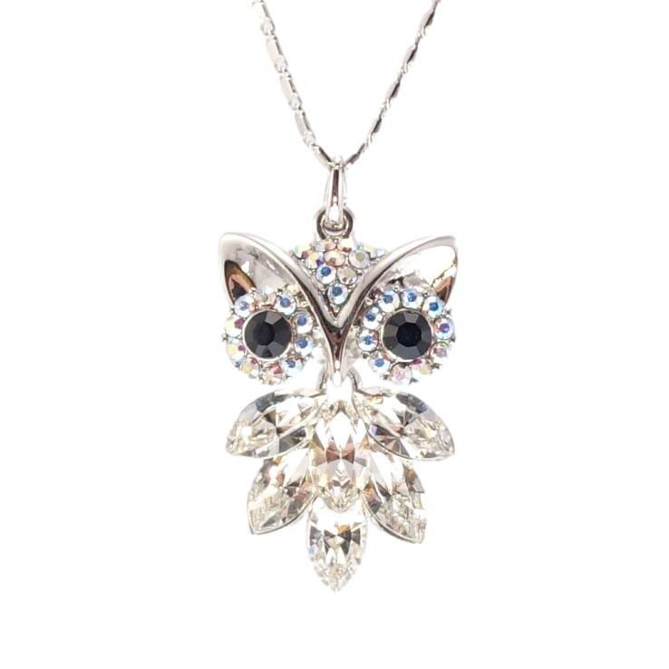 Кулон Xuping колір Родій із кристалами Swarovski на ланцюжку Сова довжина 38-43см х 1,5мм фото №16 Кулон Xuping колір Родій із кристалами Swarovski на ланцюжку Сова довжина 38-43см х 1,5мм фото №16