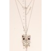 Кулон Xuping колір Родій із кристалами Swarovski на ланцюжку Сова довжина 38-43см х 1,5мм фото №5 Кулон Xuping колір Родій із кристалами Swarovski на ланцюжку Сова довжина 38-43см х 1,5мм фото №5