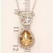 Кулон Xuping колір Родій із кристалами Swarovski на ланцюжку Кристали Коло і Крапля Колір Topaz довжина 42,5-47,5см фото №3 Кулон Xuping колір Родій із кристалами Swarovski на ланцюжку Кристали Коло і Крапля Колір Topaz довжина 42,5-47,5см фото №3