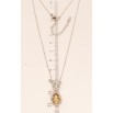 Кулон Xuping колір Родій із кристалами Swarovski на ланцюжку Кристали Коло і Крапля Колір Topaz довжина 42,5-47,5см фото №5 Кулон Xuping колір Родій із кристалами Swarovski на ланцюжку Кристали Коло і Крапля Колір Topaz довжина 42,5-47,5см фото №5