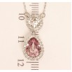 Кулон Xuping колір Родій з кристалами Swarovski на ланцюжку Кристали Коло і Крапля Колір Light Amethyst довжина 40-45см фото №3 Кулон Xuping колір Родій з кристалами Swarovski на ланцюжку Кристали Коло і Крапля Колір Light Amethyst довжина 40-45см фото №3