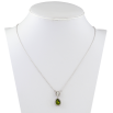 Кулон Xuping цвет Родий с кристаллами Swarovski на цепочке Кристаллы Круг и Зеленая Капля длина 43-48см фото №2 Кулон Xuping цвет Родий с кристаллами Swarovski на цепочке Кристаллы Круг и Зеленая Капля длина 43-48см фото №2