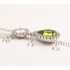 Кулон Xuping цвет Родий с кристаллами Swarovski на цепочке Кристаллы Круг и Зеленая Капля длина 43-48см фото №4 Кулон Xuping цвет Родий с кристаллами Swarovski на цепочке Кристаллы Круг и Зеленая Капля длина 43-48см фото №4