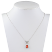 Кулон Xuping колір Родій із кристалами Swarovski на ланцюжку Кристали Коло і Крапля Колір Fireopal довжина 43-48см фото №2 Кулон Xuping колір Родій із кристалами Swarovski на ланцюжку Кристали Коло і Крапля Колір Fireopal довжина 43-48см фото №2