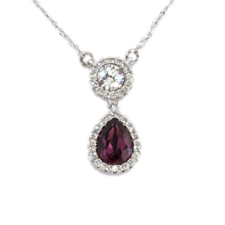 Кулон Xuping цвет Родий с кристаллами Swarovski на цепочке Кристаллы Круг и Фиолетовая Капля длина 42-47см фото №12 Кулон Xuping цвет Родий с кристаллами Swarovski на цепочке Кристаллы Круг и Фиолетовая Капля длина 42-47см фото №12