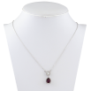 Кулон Xuping цвет Родий с кристаллами Swarovski на цепочке Кристаллы Круг и Фиолетовая Капля длина 42-47см фото №2