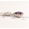 Кулон Xuping цвет Родий с кристаллами Swarovski на цепочке Кристаллы Круг и Фиолетовая Капля длина 42-47см фото №5